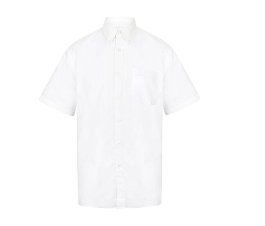 Henbury HY515 - Klassisches Kurzarm Oxford Hemd