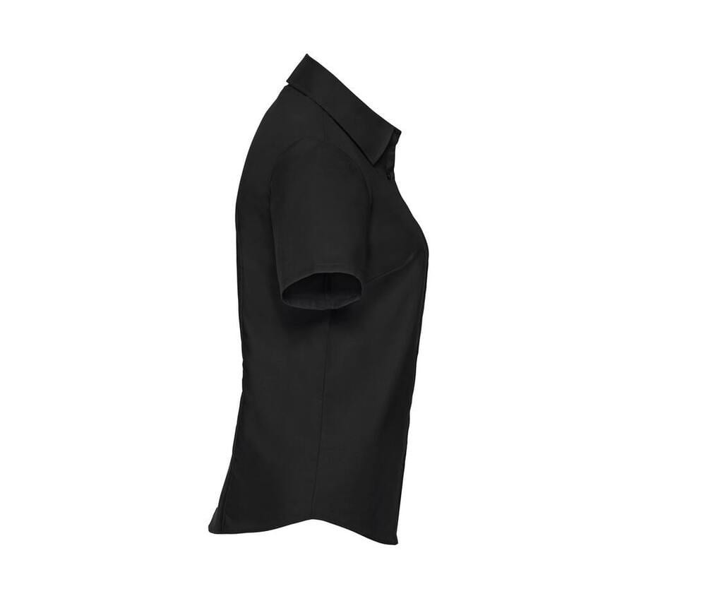 Russell Collection JZ33F - Camicia Oxford a Maniche Corte Facile da Curare da Donna