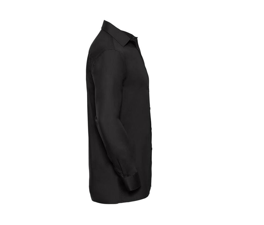 Russell Collection JZ936 - Pitkähihainen puuvillainen Easy Care Poplin -paita