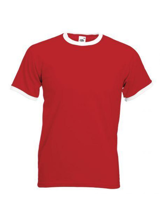 Fruit of the Loom SC245 - Herren Ringer T-Shirt aus 100% Baumwolle