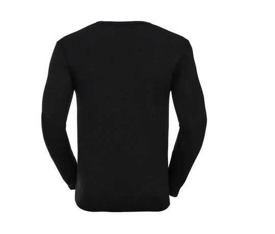 Russell Collection JZ710 - Klasyczny sweter z dzianiny w serek