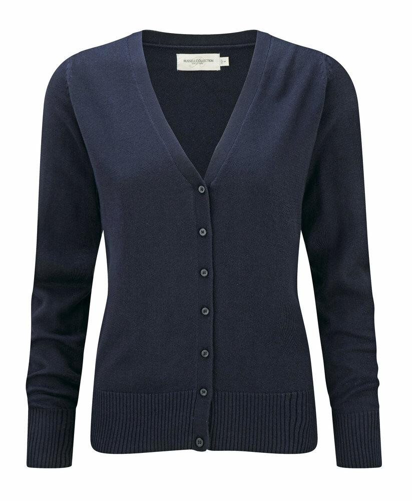 Russell Collection JZ715 - Ladies' V-Neck Knitted Cardigan