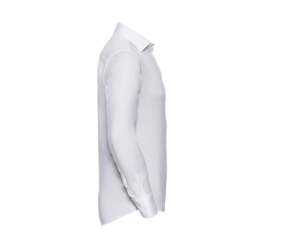 Russell Collection JZ946 - Camicia aderente a maniche lunghe da uomo
