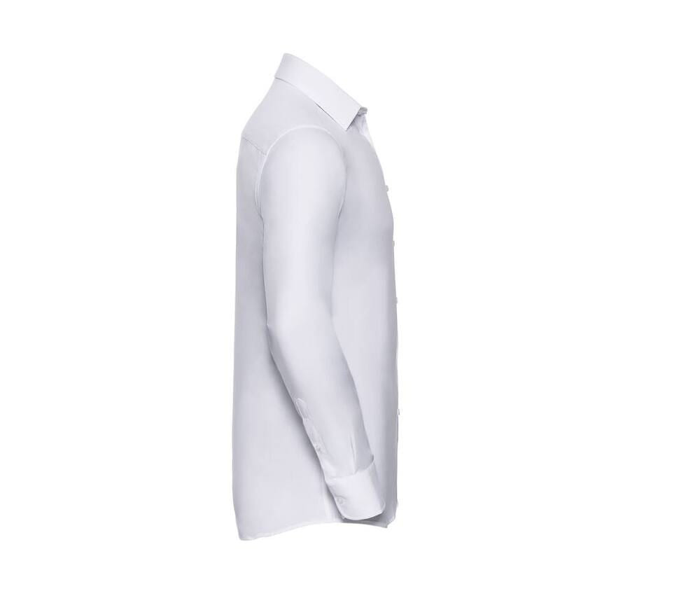 Russell Collection JZ962 - Camicia a maniche lunghe a spina di pesce da uomo