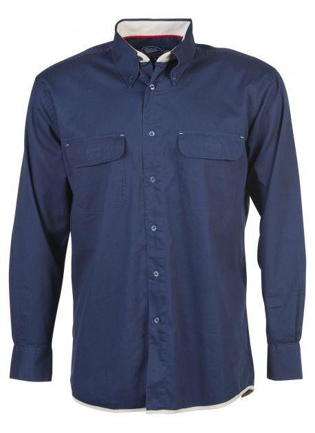 Chemise de pêche rayée - TC13 - Manches courtes - Coupe ample - Blanc Chemise de pêche rayée - TC13 - Manches courtes - Coupe ample - Blanc
