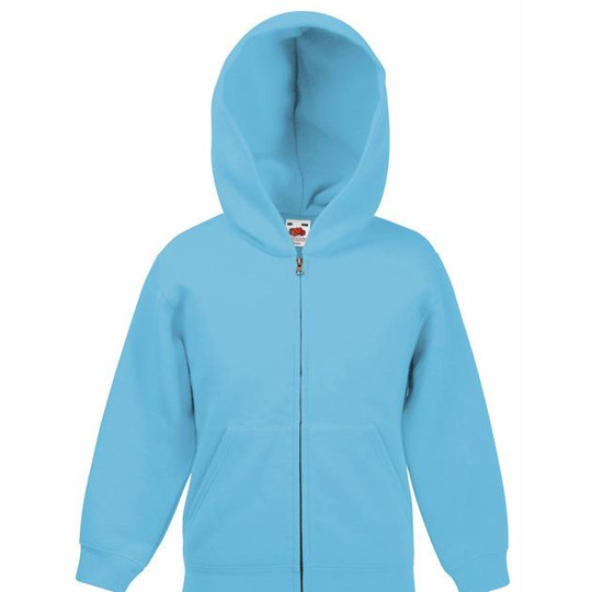 Fruit of the Loom SC379 - Huvtröja med Dragkedja för barn