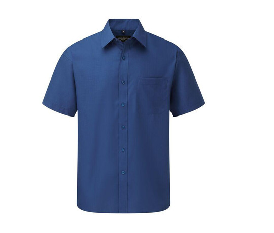Russell Collection JZ935 - Men's Short Sleeve Polycotton Easy Care Poplin Shirt