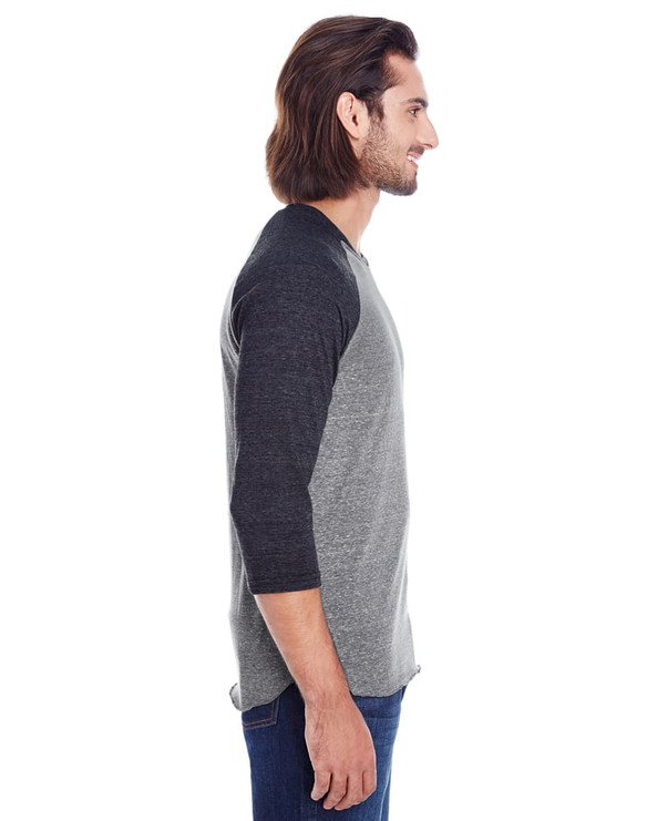 Threadfast 302G - Unisex Triblend 3/4-Sleeve Raglan