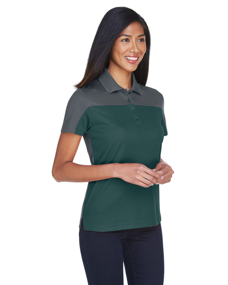Ash CityCore 365 CE101W - Ladies Balance Colorblock Performance Piqué Polo