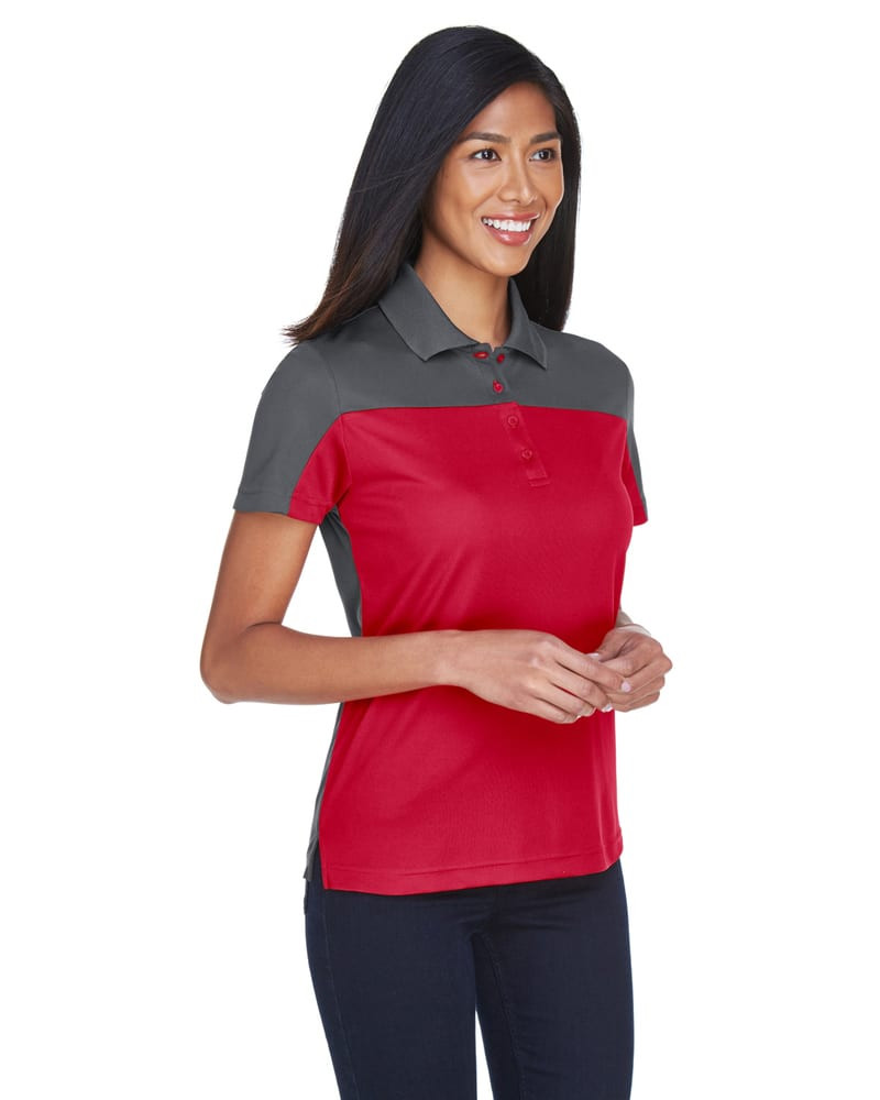 Ash CityCore 365 CE101W - Ladies Balance Colorblock Performance Piqué Polo