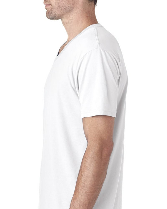 Next Level 6440 - T-shirt à col en V ajusté en suédé pour hommes Premium