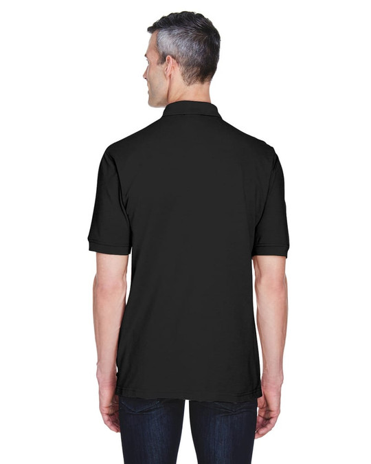 Harriton M265P - Polo Easy Blend avec poche de 5,6 oz.