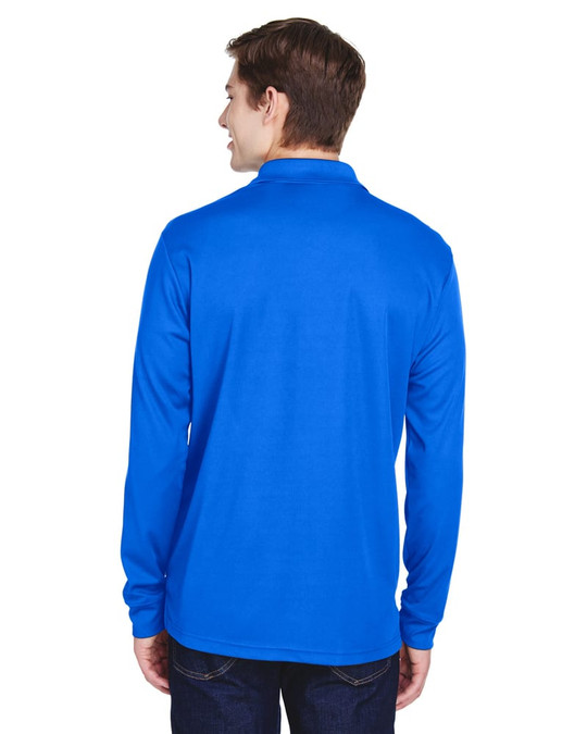 Core 365 88192P - Polo à manches longues en piqué Performance Pinnacle pour adulte avec poche