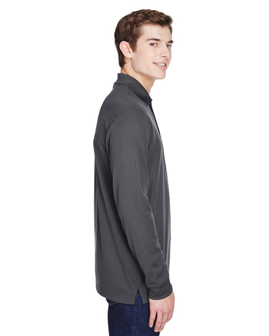 Core 365 88192P - Polo à manches longues en piqué Performance Pinnacle pour adulte avec poche