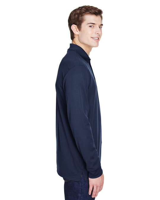 Core 365 88192P - Polo à manches longues en piqué Performance Pinnacle pour adulte avec poche