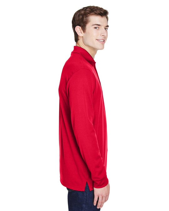 Core 365 88192P - Polo à manches longues en piqué Performance Pinnacle pour adulte avec poche