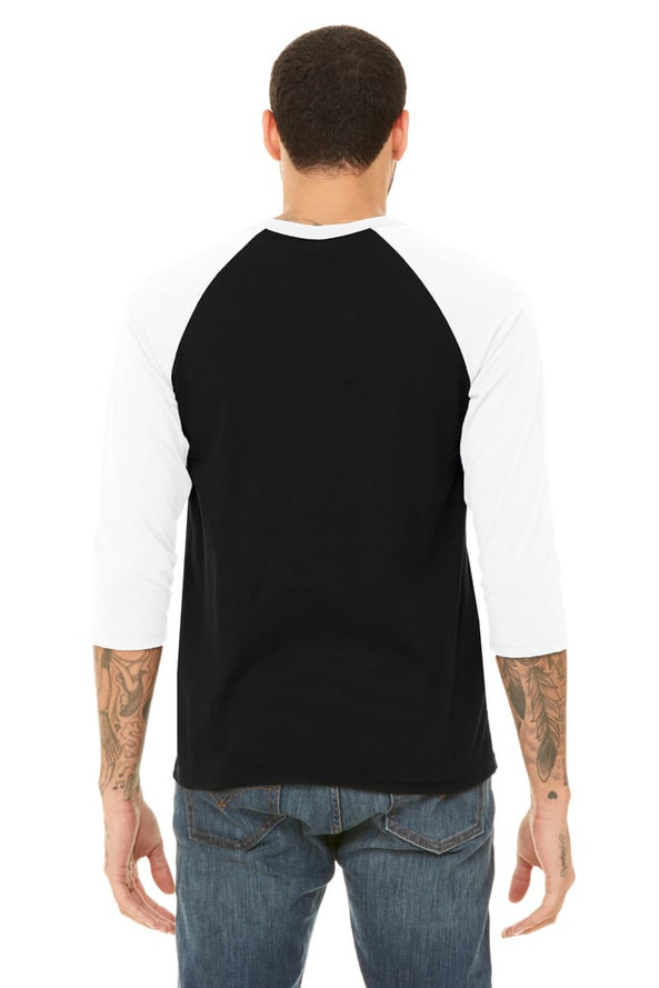 Bella+Canvas 3200 - t-shirt de baseball unisexe avec manches ¾