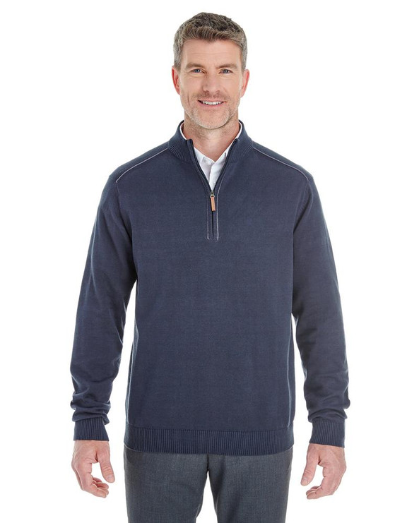 Devon & Jones DG478 - Men's Manchester Fully-Fashioned Half-Zip Sweater