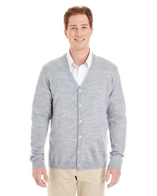 Harriton M425 - Cardigan à boutons en V pour hommes Pilbloc