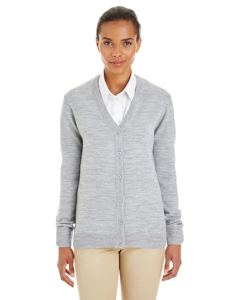 Harriton M425W - Ladies Pilbloc V-Neck Button Cardigan Sweater