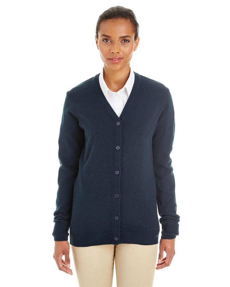 Harriton M425W - Ladies Pilbloc V-Neck Button Cardigan Sweater
