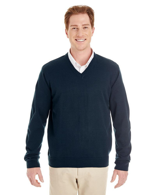 Harriton M420 - Pull à col en V Pilbloc pour hommes