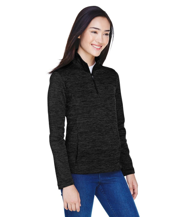 Devon & Jones DG798W - Ladies Newbury Mélange Fleece Quarter-Zip