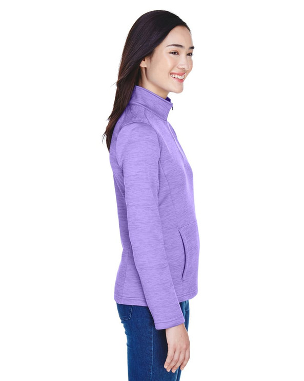 Devon & Jones DG798W - Ladies Newbury Mélange Fleece Quarter-Zip