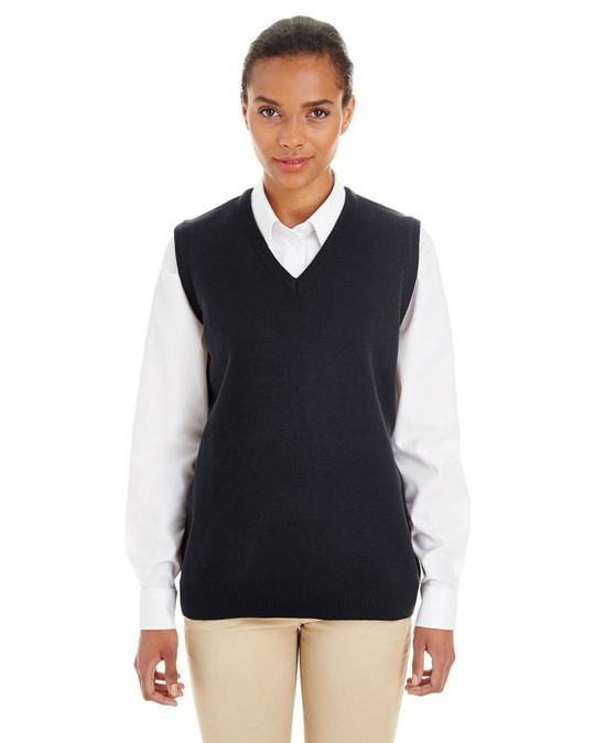 Harriton M415W - Gilet sans manches à col en V Pilbloc pour femmes