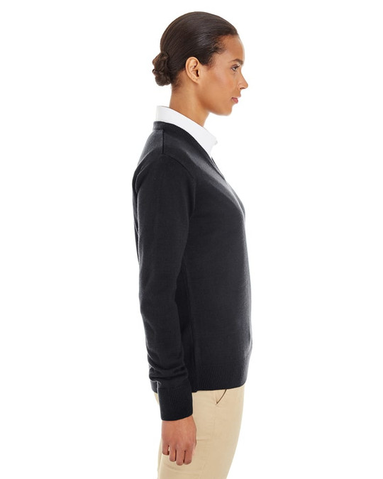 Harriton M420W - Pull à col en V Pilbloc pour femmes