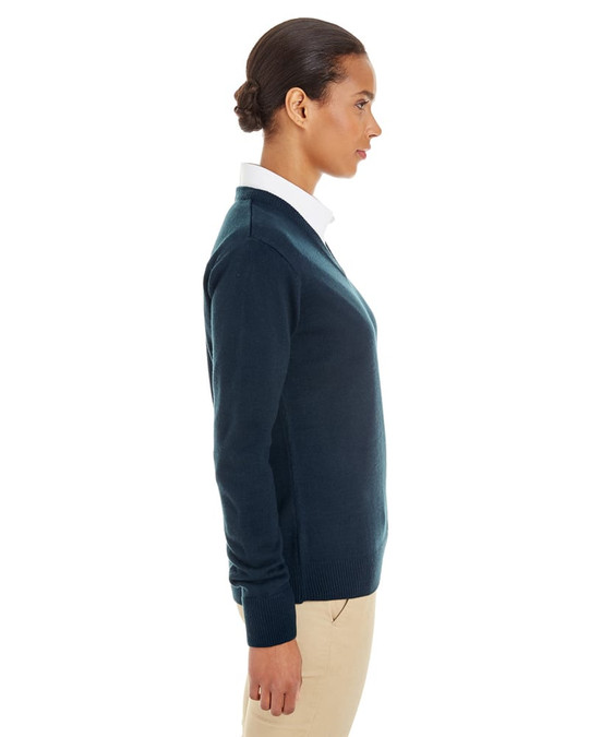 Harriton M420W - Pull à col en V Pilbloc pour femmes