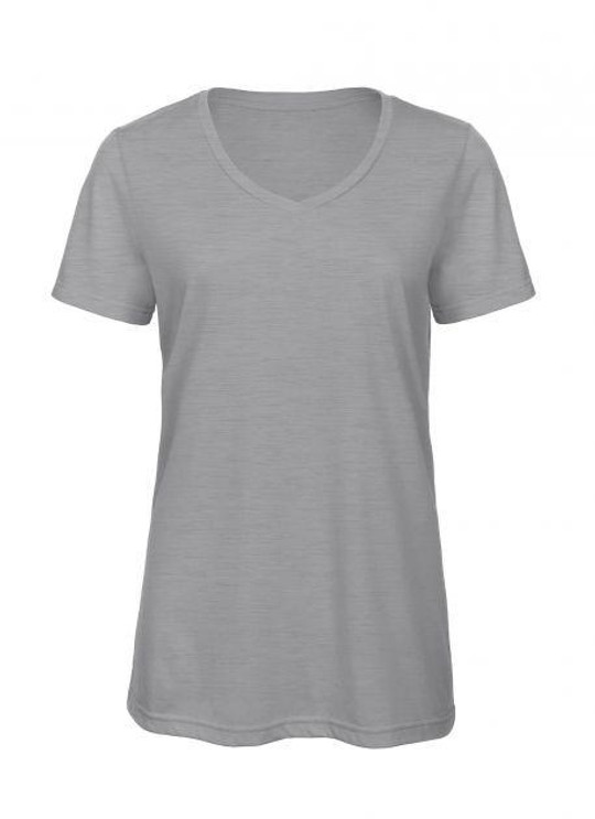 B&C BC058 - Women's tri-blend v-neck t-shirt