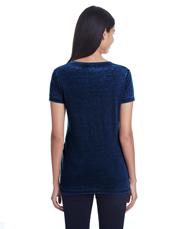 Threadfast 215B - Ladies Cross Dye Short-Sleeve V-Neck T-Shirt