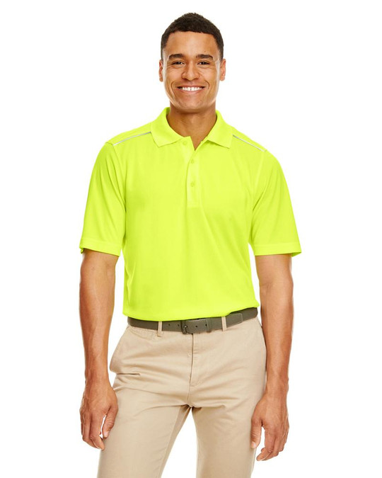 Core 365 88181R - Polo Piqué Performance Radiant pour Hommes avec Passepoil Réfléchissant