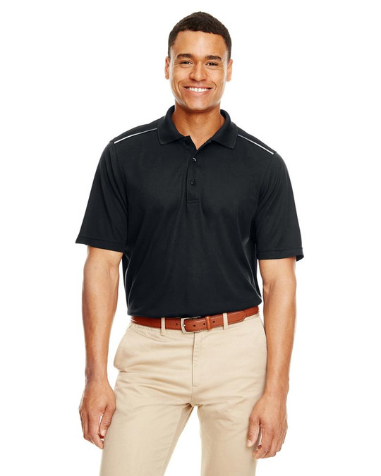 Core 365 88181R - Polo Piqué Performance Radiant pour Hommes avec Passepoil Réfléchissant