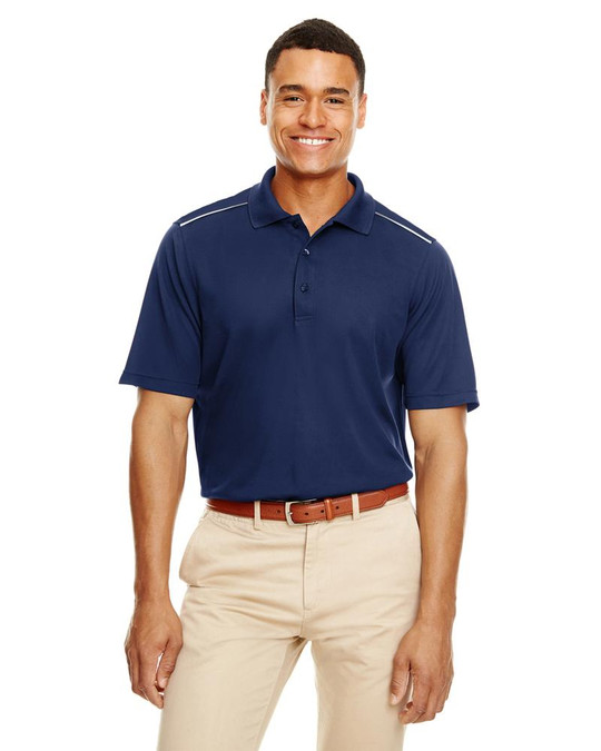 Core 365 88181R - Polo Piqué Performance Radiant pour Hommes avec Passepoil Réfléchissant