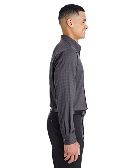 Devon & Jones DG535 - Chemise à carreaux mini tonale pour hommes CrownLux Performance