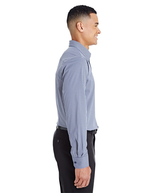 Devon & Jones DG535 - Chemise à carreaux mini tonale pour hommes CrownLux Performance
