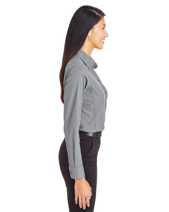 Devon & Jones DG535W - Chemise à carreaux mini ton sur ton Ladies CrownLux Performance