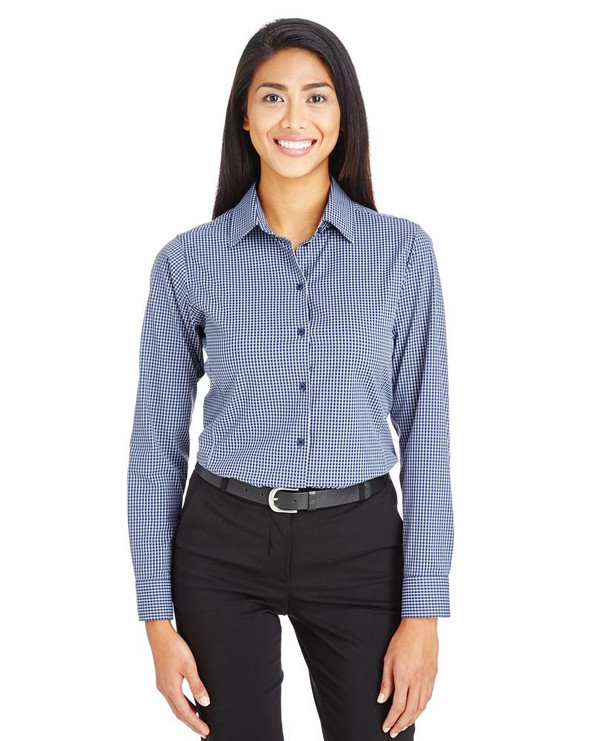 Devon & Jones DG535W - Ladies CrownLux Performance Tonal Mini Check Shirt