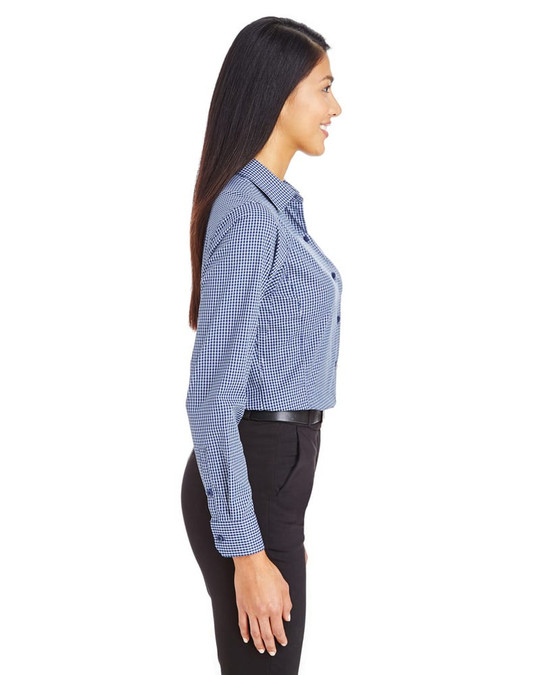 Devon & Jones DG535W - Chemise à carreaux mini ton sur ton Ladies CrownLux Performance
