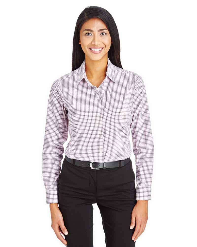 Devon & Jones DG540W - Chemise à micro-carreaux pour femmes CrownLux Performance