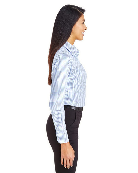 Devon & Jones DG540W - Chemise à micro-carreaux pour femmes CrownLux Performance