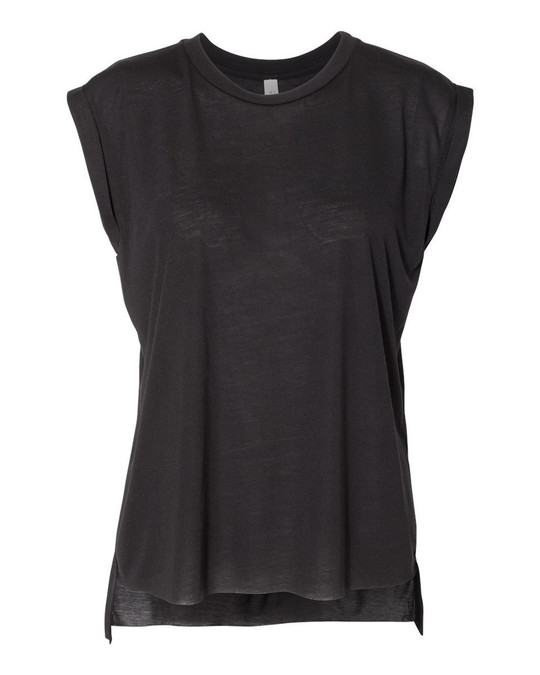 Bella+Canvas 8804 - Ladies Flowy Muscle T-Shirt with Rolled Cuff
