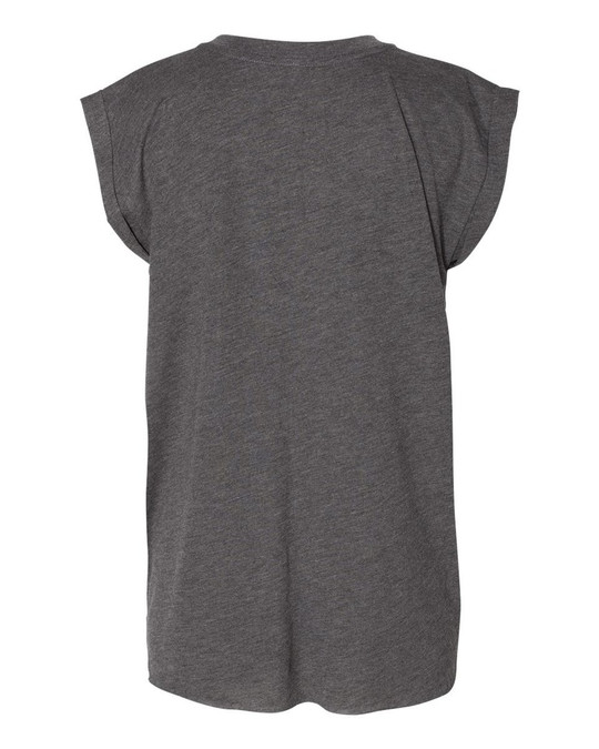 Bella+Canvas 8804 - Ladies Flowy Muscle T-Shirt with Rolled Cuff