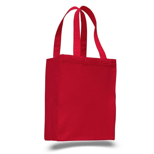 Q-Tees Q1000 - Bolsa de Compras de Lona con Fuelle