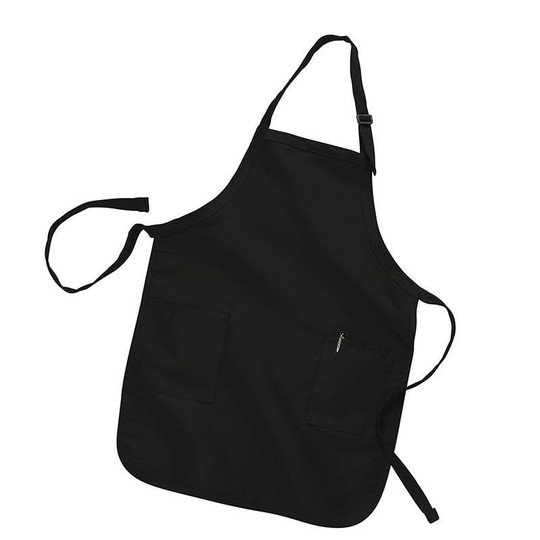Q-Tees Q4350 - Tablier Long avec 2 Poches Plaquées