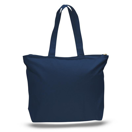 Q-Tees Q611 - Tote à fermeture éclair en toile