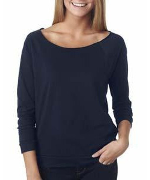 Next Level 6951 - Ladies' Terry Raw Edge Three-Quarter Sleeve Raglan