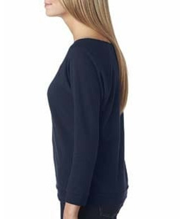 Next Level 6951 - Ladies' Terry Raw Edge Three-Quarter Sleeve Raglan
